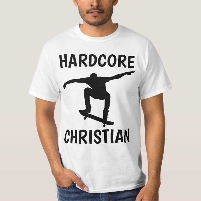Camisetas cristianas para SKATEBOARDING, HARDCORE (Anverso)