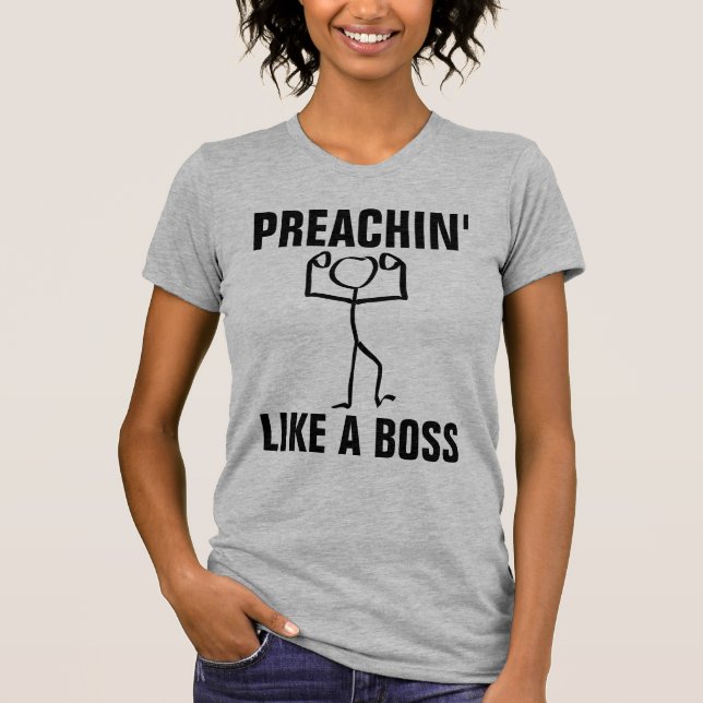 Camisetas cristianas, PREDICANDO COMO UN JEFE (Anverso)