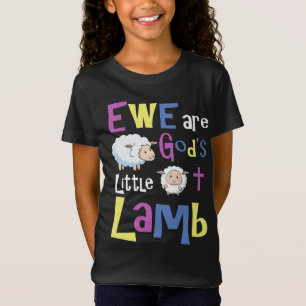 Camisetas cristiano de los chicas - cordero de