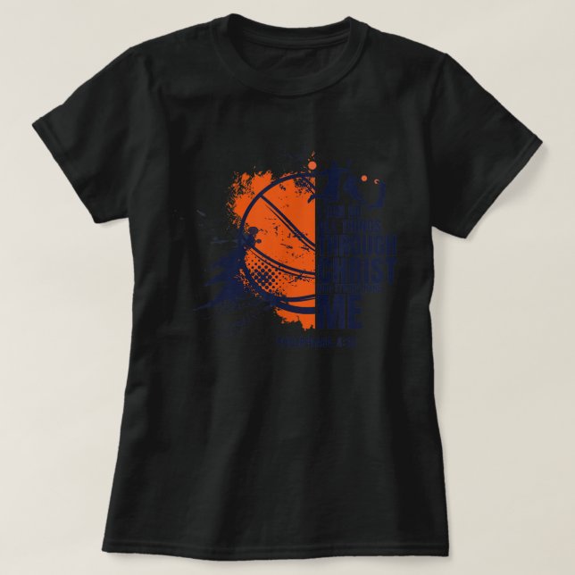 Camisetas cristianos de baloncesto hombres niños r (Diseño del anverso)