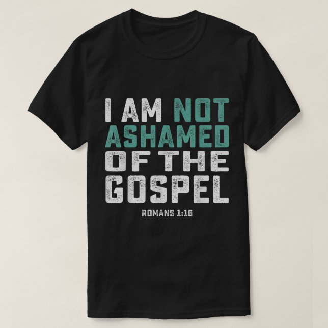 Camisetas cristianos No Me Avergonza El Evangelio (Diseño del anverso)
