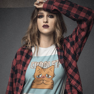 CAMISETAS CUDDLE GINGER CAT FUNNY CUTE