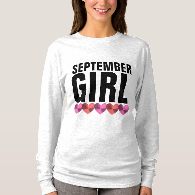 Camisetas Cumpleañeras De Septiembre (Anverso)