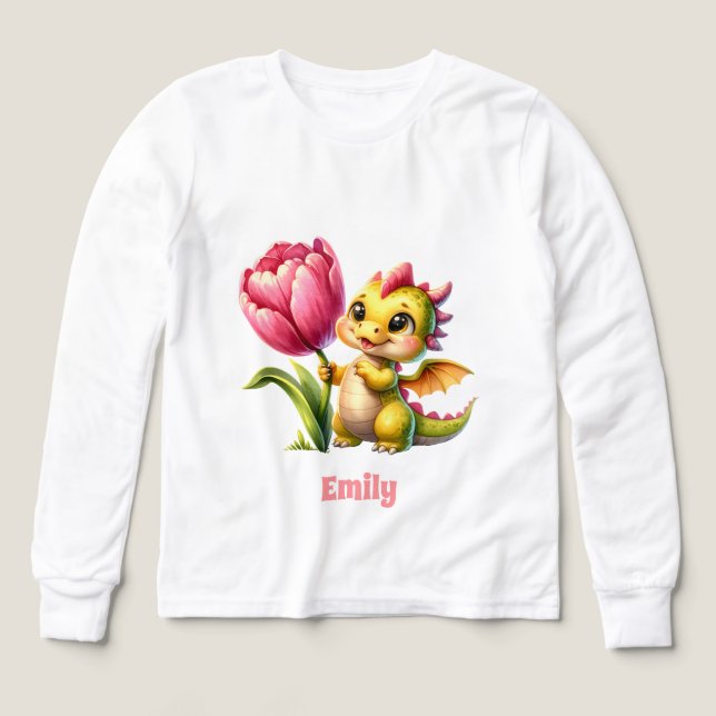 Camisetas Cute Personalizable Dragon Tri-Blend (Diseño frontal)