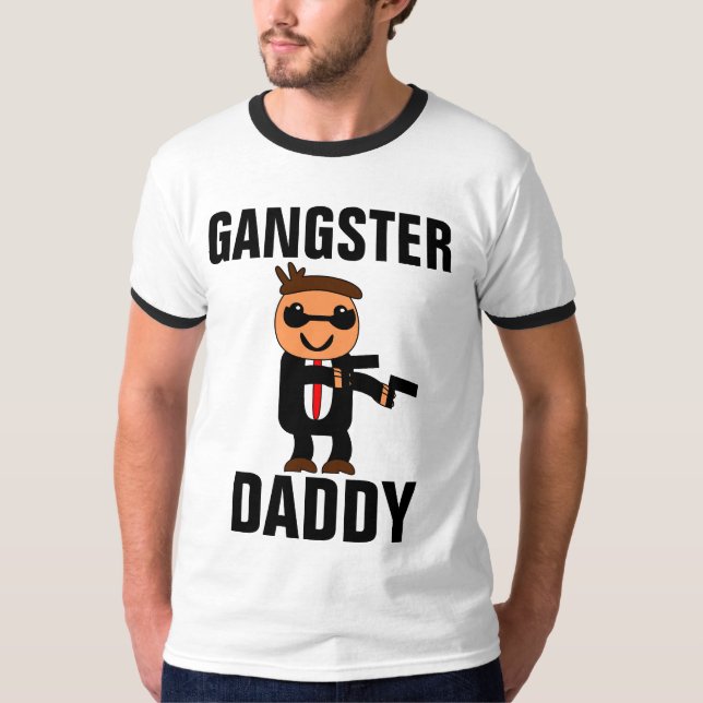 Camisetas DAD divertidas, GANGSTER DADDY (Anverso)
