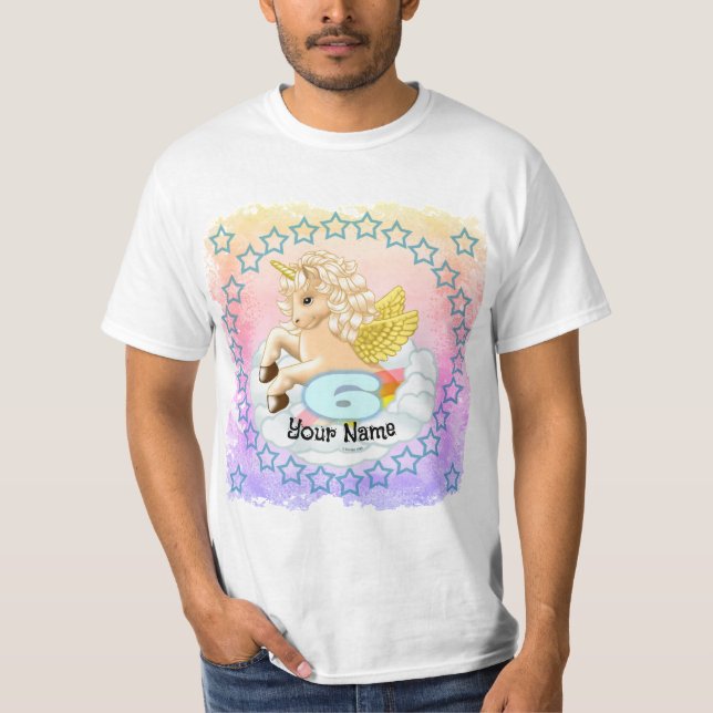 Camisetas de 6 años de Unicornio (Anverso)