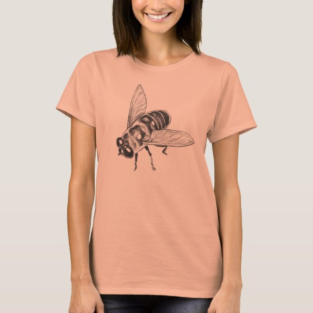Camisetas de Abeja de miel de las mujeres de abeja (Anverso)