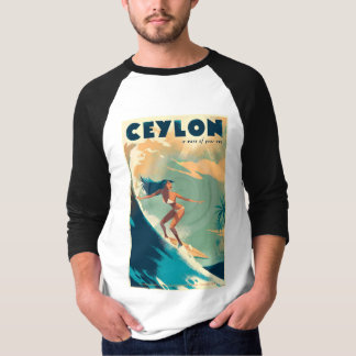 Camisetas de afiches de viaje de Ceylon nuevas