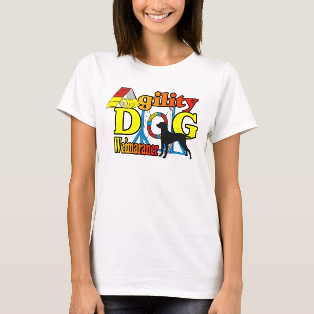 Camisetas de Agility de Weimaraner (Anverso)