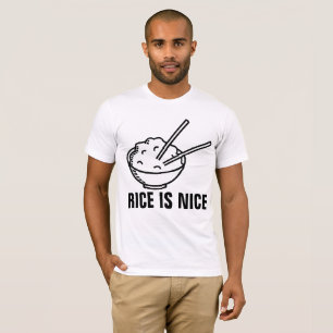 Camisetas de amor al arroz. EL ARROZ ES BUENO