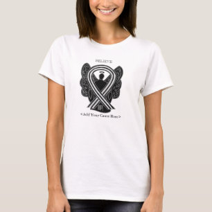 Camisetas de ángel de la cinta de la conciencia en