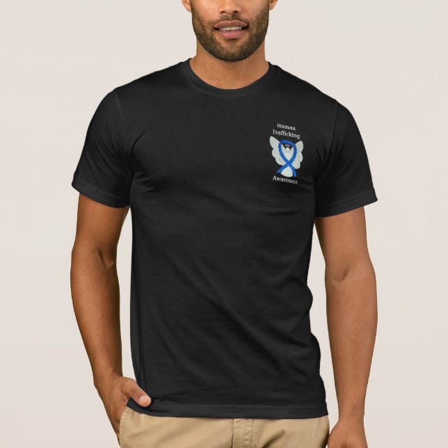 Camisetas de ángel de la cinta de sensibilización  (Anverso)