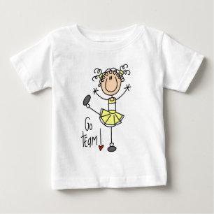 Camisetas de animadora amarillas y regalos