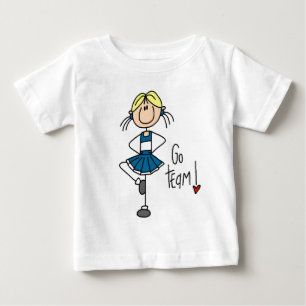 Camisetas de animadora azul y regalos