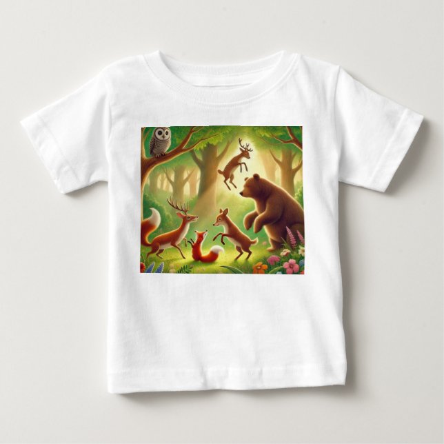 Camisetas de animales del bosque sabios (Anverso)
