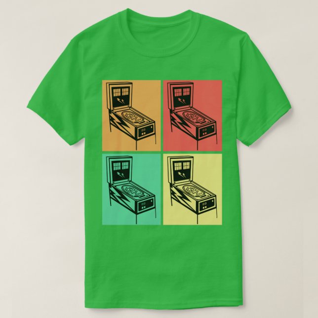 Camisetas de arcade clásico Pinball Shirt Retro (Diseño del anverso)