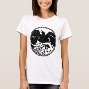 Camisetas de arte callejero femenino Crow / Raven