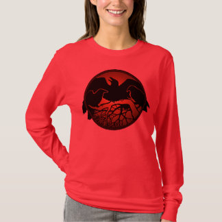 Camisetas de arte callejero femenino: el cuervo de