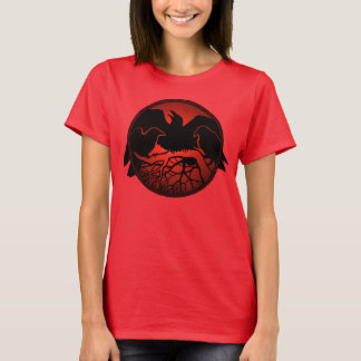 Camisetas de arte de cuervo para mujeres Señoras T