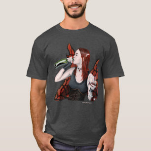 Camisetas de arte de la botella de vino de hadas m