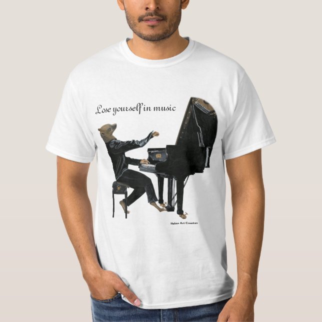 camisetas de arte de la fantasía de Hyena Piano Mu (Anverso)