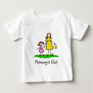 Camisetas de arte de la madre Chica y la hija de u