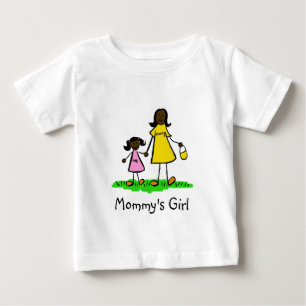 Camisetas de arte de la madre Chica y la hija de u