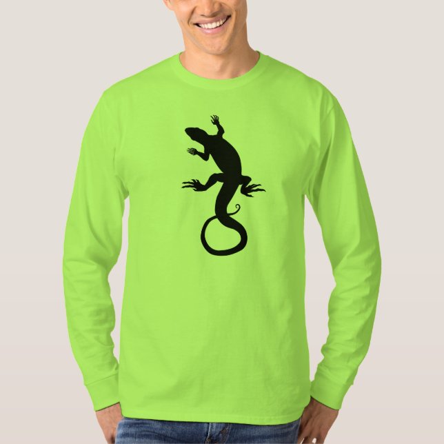 Camisetas de arte de Lizard camisetas con manga la (Anverso)