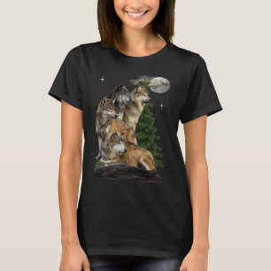 camisetas de arte de lobo