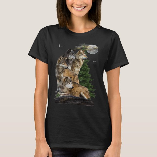 camisetas de arte de lobo (Anverso)