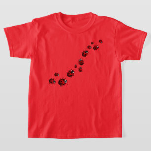Camisetas de arte de mariquita para niños Camiseta