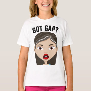 Camisetas de arte de NIÑA CON DIENTE SEPARADO