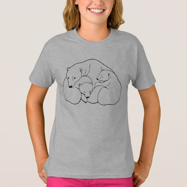 Camisetas de arte de oso polar Camisetas de oso be (Anverso)
