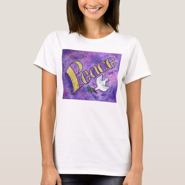 Camisetas de arte de palabra Inspiradoras Peace Do (Anverso)