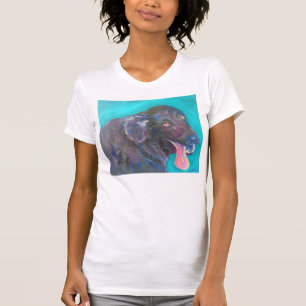 Camisetas de arte de perro de recuperación plana n