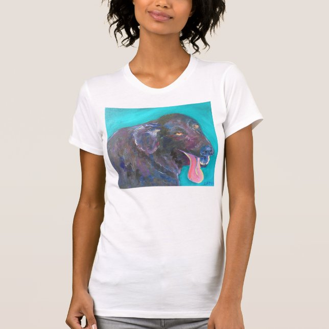 Camisetas de arte de perro de recuperación plana n (Anverso)