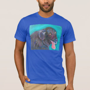 Camisetas de arte de perro de recuperación plana n
