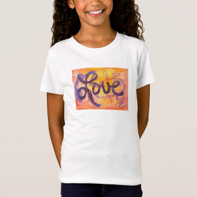Camisetas de arte de Purpurina Golden Glow Love Wo (Anverso)