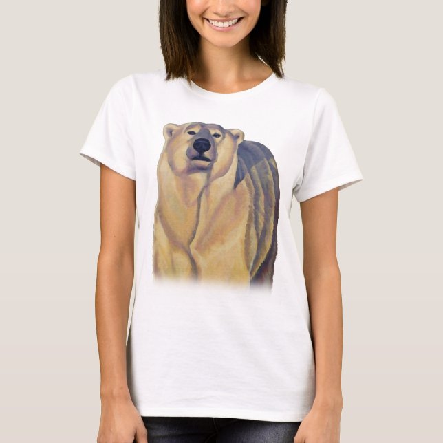 Camisetas de arte del oso polar femenino (Anverso)
