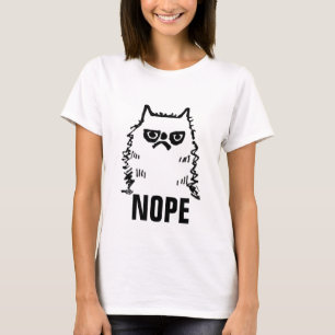 Camisetas de arte para gatos, camisetas NOPE
