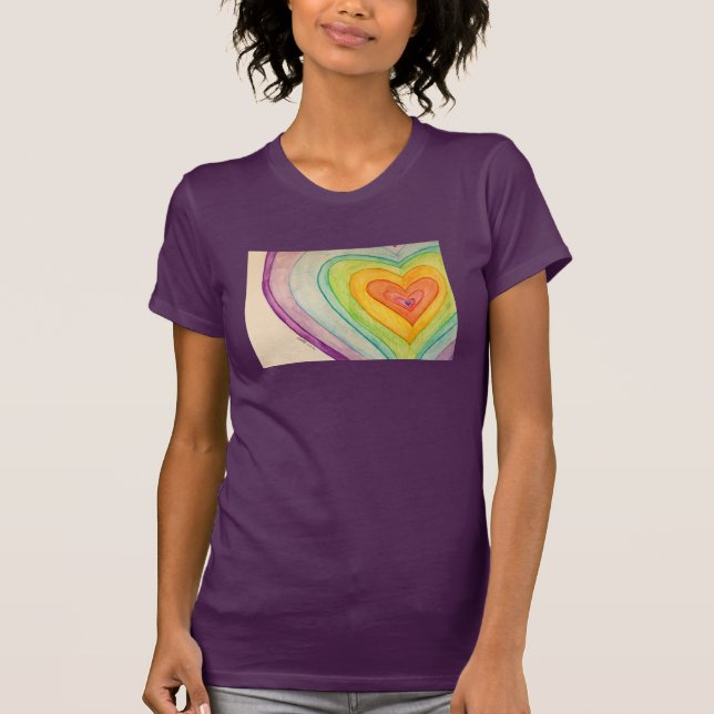 Camisetas de arte personalizadas con corazones de  (Anverso)