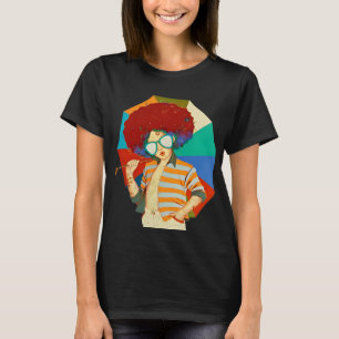 Camisetas de arte retro afro funky