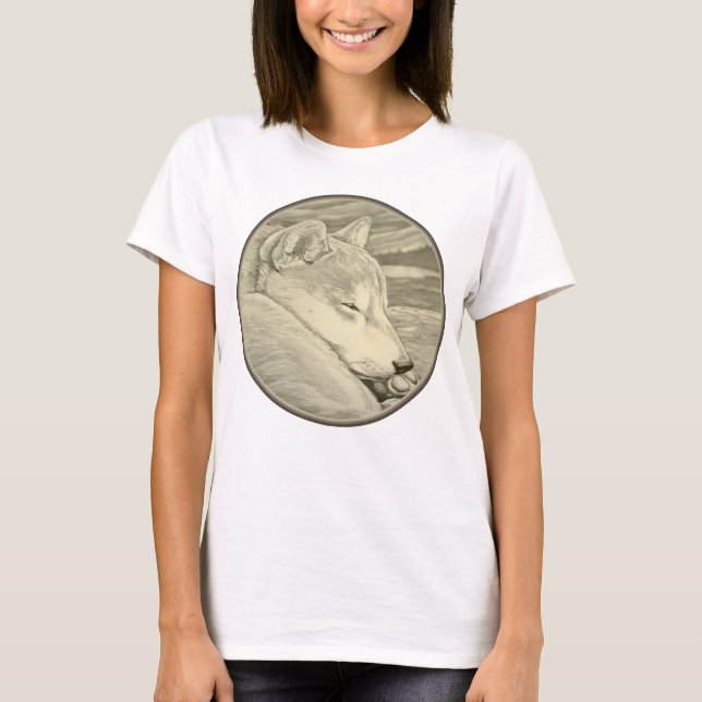 Camisetas de arte Shiba Inu Art Shirt Lady's Shirt (Anverso)