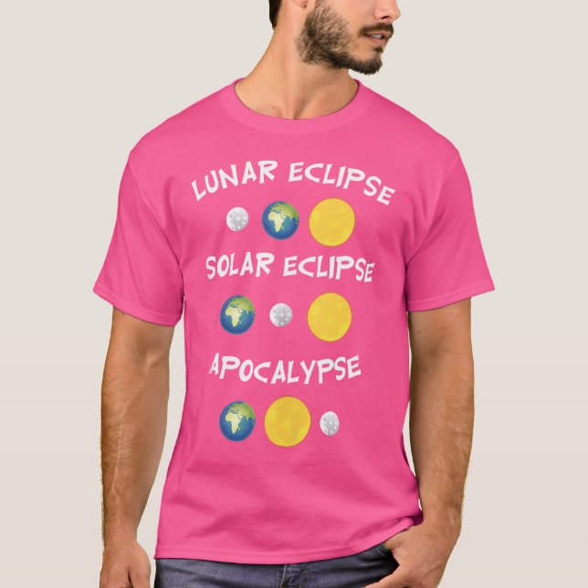 Camisetas de astronomía Eclipse solar lunar Apocal (Anverso)