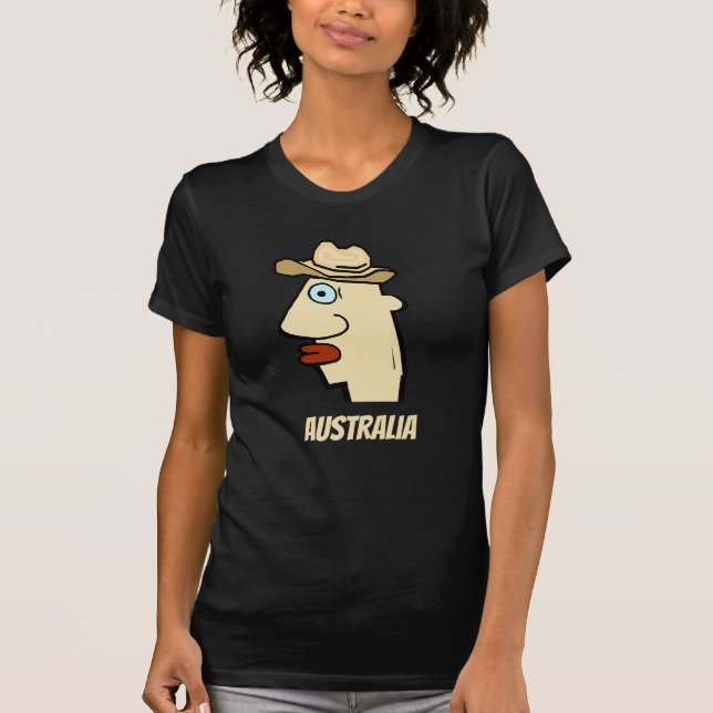Camisetas de Australia Outback Comical Head (Anverso)