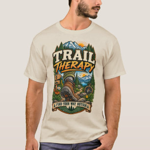 Camisetas de aventura de senderismo de terapia de