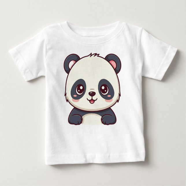 camisetas de baby t con diseño de bebé panda lindo (Anverso)