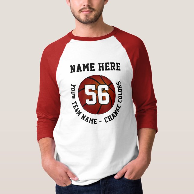 Camisetas de Baloncesto con Nombre, Número, Equipo (Anverso)