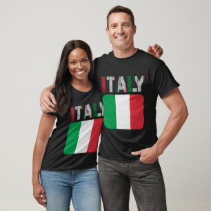 Camisetas de bandera italiana, diseños coloridos