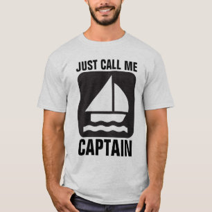 CAMISETAS DE BARCO DE VELA PARA HOMBRES, CAPITÁN